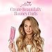 Alure Three Barrel Curling Iron Wand Hair Waver with LCD Temperature Display - 1 Inch Ceramic Tourmaline Triple Barrels, Dual Voltage Crimp (White/Pink)
