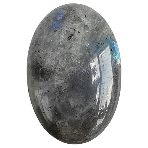 Manekieko Natural Moonstone Oval Palm Pocket Healing Crystal Spa Energy Stone Cover