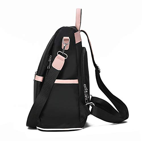 ForHe Mochila feminina à prova d'água de nylon conversível antirroubo para mulheres