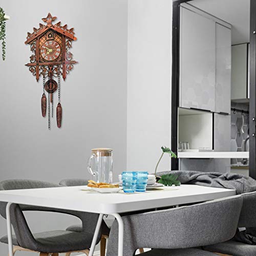 KOBI Relógio de parede vintage de madeira para sala de estar, restaurante, quarto