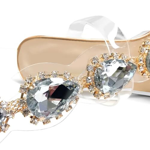 Image of Richealnana Women's Rhinestones Crystal Sandals