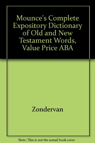 Mounce's Complete Expository Dictionary of Old ... 0310274869 Book Cover