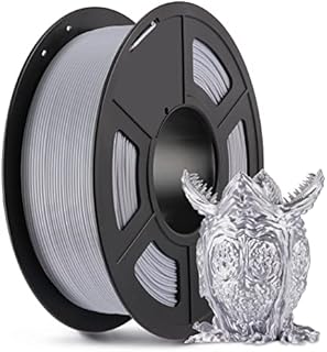 ANYCUBIC Silk PLA Filament 1.75mm, Silver Silk 3D Printer PLA Filament, 1kg(2.2Lbs)/Spool, Dimensional Accuracy +/- 0.05 mm