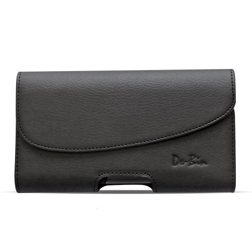 Premium Leather Belt Clip Pouch Case Holster For Samsung Galaxy Note 4 (Fits with Otterbox Case / Lifeproof Case on)