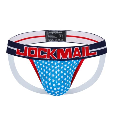 Mens Jockstrap for Men Underwear Mesh Breathable Athletic Supporter Thong G-String For Gym, Training, Running