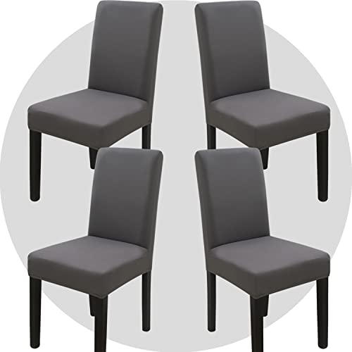 NDMMSO Dining Room Chair Covers Set of 4 Super Fit Stretch Removable Washable Dining Chair Protector Cover Seat Slipcover for Hotel Dining Room
