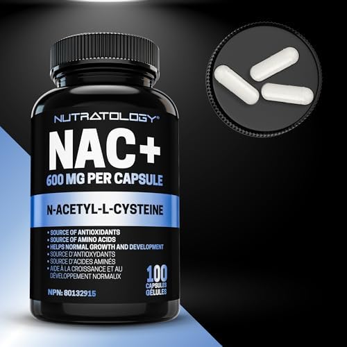 Nutratology® NAC Supplement 600mg - Canadian Made | NAC (N-Acetyl L-Cysteine) Enhanced with Glycine & Selenium | Antioxidant and Thyroid Support | 160mg Glycine & 20mcg Selenium Complex | 100 Capsules — view 6