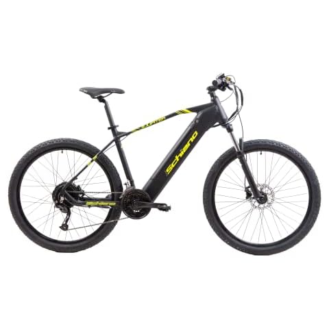 F.lli Schiano E-Jupiter 27.5", Electric Mountain Bike with 250W Motor and 27 Speeds, in Black-yellow Cover