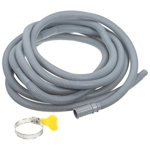 PATIKIL Kit Di Scarico Per Condizionatore 6 Metri 1 Set Tubo Di Collegamento Universale Per Scarico AC Con Fascetta E Adattatore In Gomma Per Mini-Split Condizionatore Portatile Grigio