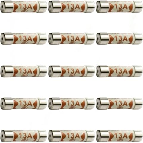 Pack of 15 13A Ceramic Fuses UK Cover