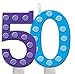 Creative Converting Bright and Bold 50th Birthday Molded Numeral Cake Candle