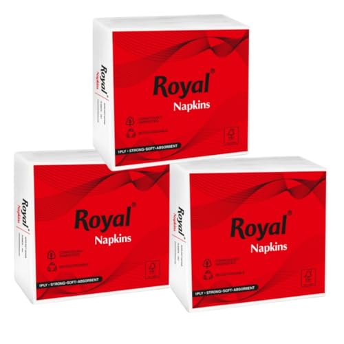 Image of Royal Tissue Paper Napkins (210 Pulls)70 Pulls X 3 Packs | 1-Ply Soft Paper Napkins | Ideal for Snacks, Parties & Daily Use