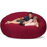 Comfy Sacks Memory Foam Bean Bag Chair, Cinnabar Micro Suede