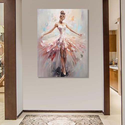 Impression abstraite de ballerine et décoration murale sur toile