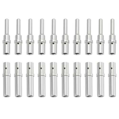 ECSiNG 10 Sets 12 Pin Electrical Wiring Crimp Terminal DTP Terminals 0460-204-12141 0462-203-12141 Compatible with Deutsch 12-14 AWG Male and Female