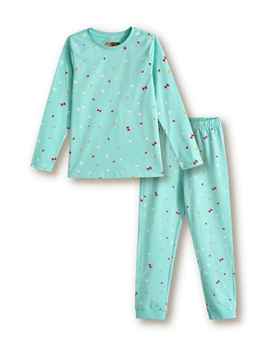 Image of Amazon Brand - Symbol Girls Night Dress | 100% Cotton T-Shirt & Pajama Set | Full Sleeves | Age 2-12 Years