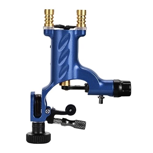 NUZAMAS Machine à Tatouer Rotative Électrique Doublure Rotative Shader Tatouage Moteur Fort Pistolet Permanent RCA Cordon Artiste Maquillage Outil Bleu