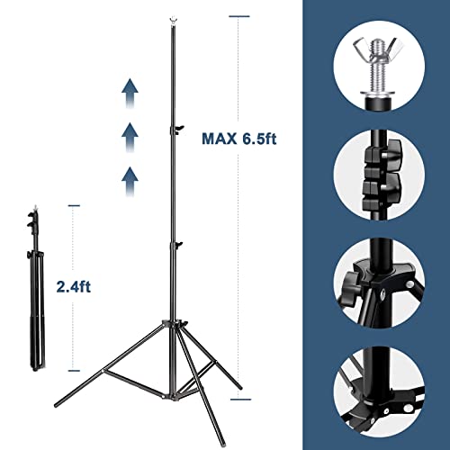 Lcuirc Photo Backdrop Stand, 6.5X10Ft Background Stand Kit With 4 Crossbars, 4 Spring Clamps, 4 Backdrop Clips, 2 Sandbags, And Carrying Bag For Parties Decoration #TOP1