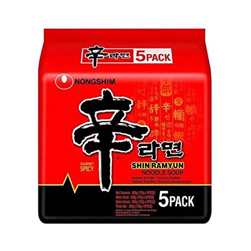 Soupe de nouilles coréenne Nongshim Shin Ramyun - Lot de 5 pièces (5 x 120 g) Cover