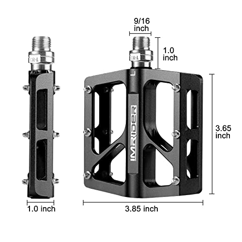 Imrider Mtb Bike Pedals Aluminum Bicycle Pedals Flat Lightweight Mountain Road Bike Pedal #TOP2