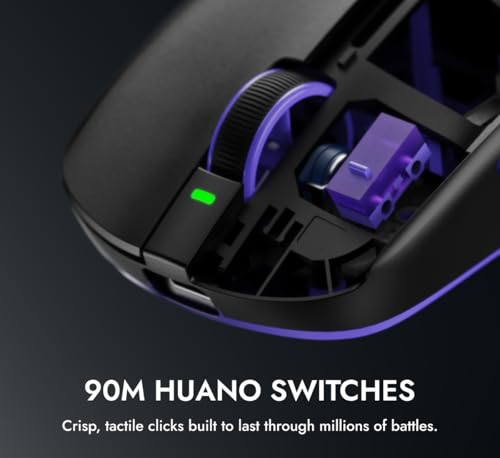 Image of Kreo ARMA Wireless Gaming Mouse I 49g Ultra-Light, Flagship PixArt 3395 Sensor, 26,000 DPI, 90M Switches, 1000Hz Low-Latency, Tri-Mode Connectivity
