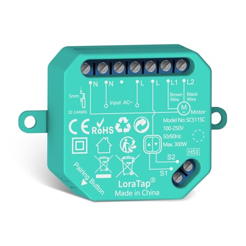 Funkempfängermodul für Rollladen LoraTap, nur kompatibel mit 868 MHz Fernbedienungen, Controller für Vorhänge und Jalousien, nicht kompatibel mit WLAN
