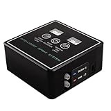 Pilipane Smart Reptile Misting System Automatic Terrarium Humidifier with Timer 360° Adjustable Nozzles for Chameleons Snakes Frogs Lizards Black ABS 5V 10m 4 Nozzles (M)