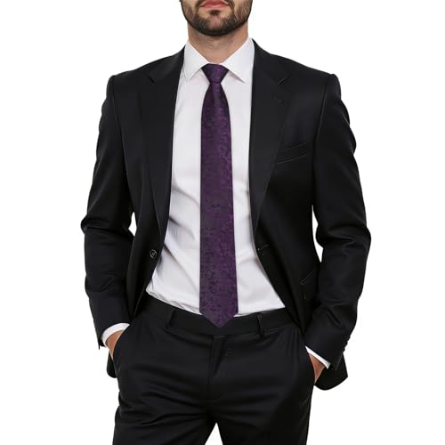 Image of Hi-Tie Zipper Ties for Men Pre-tied Tie Set Lapel Pin Pocket Square and Cufflinks Formal Business Wedding Adjustable Necktie