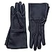 Leather Gloves Long Cuff Medieval Perfect Fit Premium Quality Soft Leather (Black, Small)