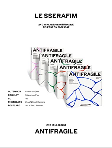 LE SSERAFIM ANTIFRAGILE CD Évitez les Doublons avec le Set Complet 5 Versions Compact SMK1348