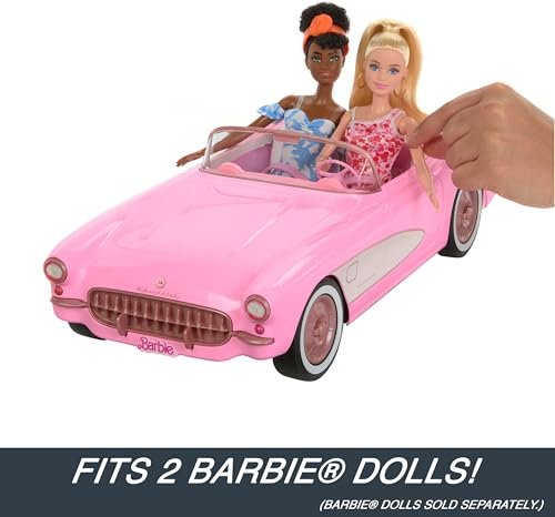 Hot Wheels HPW40 Barbie Rc Corvette From Barbie The Movie, Full-Function Remote-Control Toy Car Holds 2 Barbie Dolls thumb #5