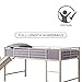 DHP Junior Twin Metal Loft Bed with Slide, Multifunctional Design, White with White Slide