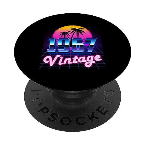 Regalo de 56 cumpleaños 56 años hombres mujeres retro vintage 1967 PopSockets PopGrip Intercambiable