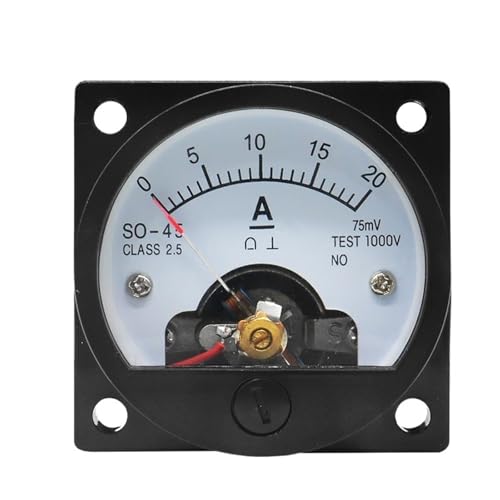 Ampèremètre cc 50A 75mV pointeur rond SO-45 mini cadran 45x45mm