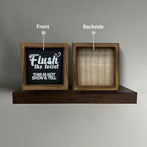 Bathroom Decor Funny Signs Farmhouse Decor Kids Guest Master Half Bathroom Decor Cute Toilet Restroom Rustic Wooden Frame Funny Sayings Adornos Para Banos 515116