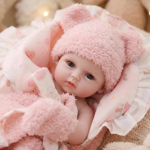 Muñeca Bebé Reborn Silicona 12 Pulgadas Realista miniatura 1