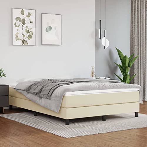 Sophrelle Colchón de muelles ensacados firmeza Media Cuero sintético Crema 140x200x20cm Crema,347804