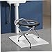 CALLARON Foldable Toilet Chair for Elderly Pregnant Women Portable Commode Seat for Enhanced Bathroom Experience Compact Stable Ergonomic Design for Safe Use for All Ages