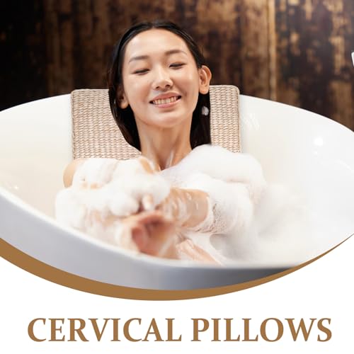 Oreiller cervical paille de jonc coussin thermorégulateur douleur cou - 4