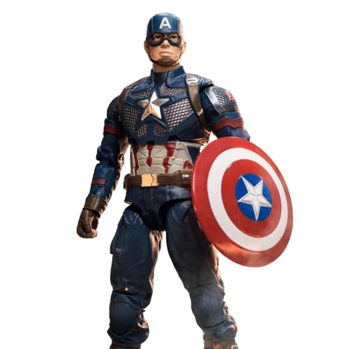 Image of ZD Toys Action Figure - 7 Inch Captain America, Superhero Premium Collectibles, Durable PVC Material, Ideal Gift for Collectors & Fans, Ages 15+ Years