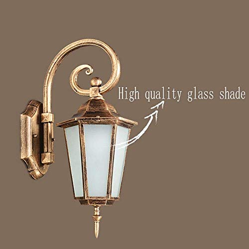 Lampe murale rustique extérieure étanche en verre et aluminium E27 - 4