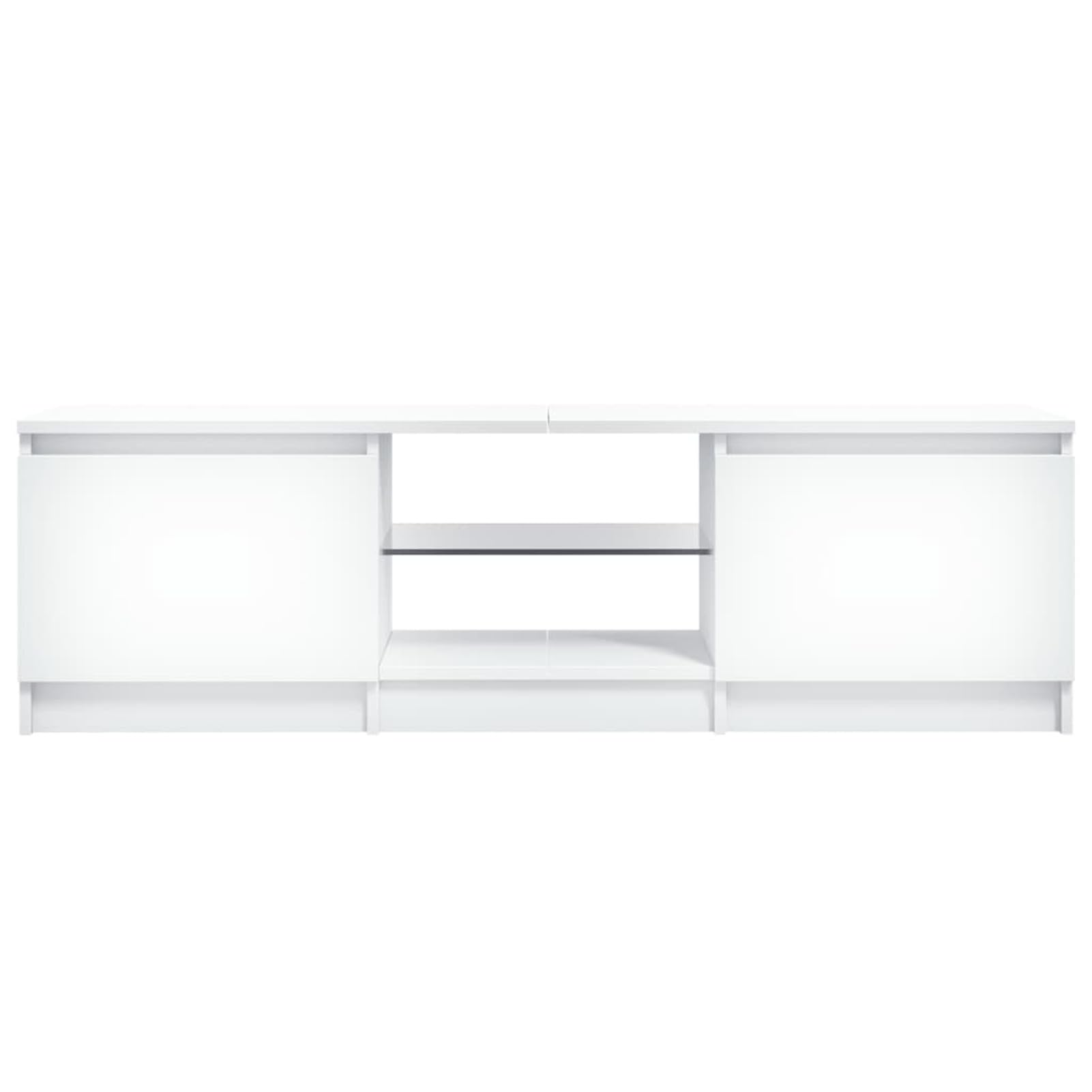 Meuble TV avec lumières LED Blanc 120x30x35,5 cm Meuble TV,Table Basse Salon Meuble TV,Table Basse LED Couleurs