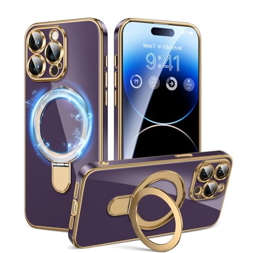 Coque iPhone 12 Pro Max compatible MagSafe avec support anneau et protection caméra
