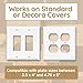 Double Wall Outlet Shelf with Cord Storage Strap – Bathroom Shelf for Electric Toothbrush and Toiletries – Small Wall Shelves for Homepod Mini, Echo Dot Stand – Easy Install, White, 2-Pack