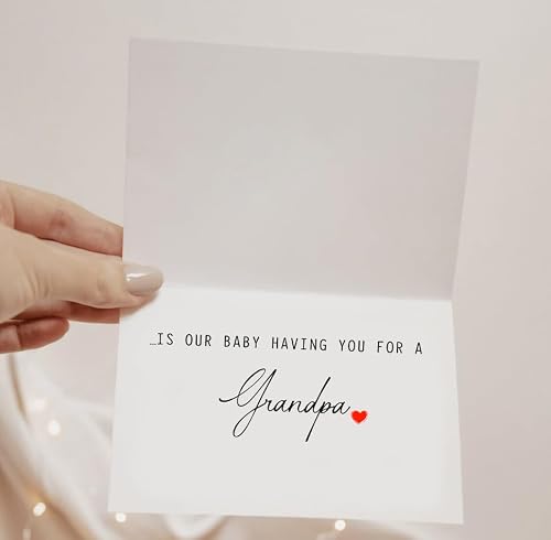 DiandDesignGift The Only Thing Better Than Having You As My Dad ...Is Our Baby Having You For A Grandpa - Pregnancy Announcement Greeting Card - Dad Card - We're Pregnant Card - Father's Day Gift