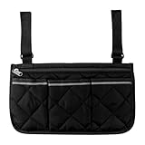 Lotsdonxia Wheelchair Side Storage Bag with Reflective Stripes – Waterproof Multifunctional Pockets for Wheelchairs, Scooters, Walkers, and Rollators