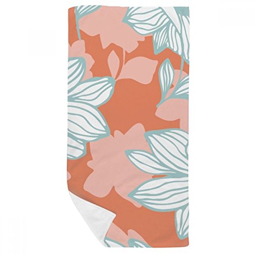 Serviette fleur orange DIYthinker 35x70 cm en coton doux de qualité supérieure - 2