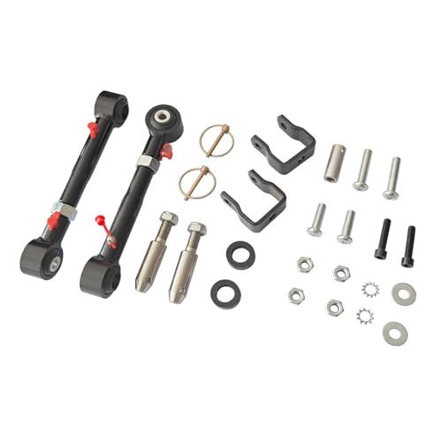 Fundyliue Adjustable Front Swaybar Quicker Disconnect System Upgrade Replacement for 1998-2006 TJ Cherokee 1984-2001 Replaces 2030 Front Sway Bar Disconnects XJ with 2.5" - 6" Lifts