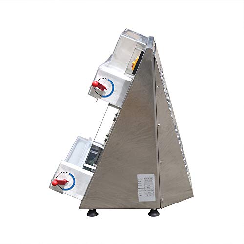 370W Stainless Steel Commercial Dough Roller Sheeter, 3-15Inch Electric Pizza Press Machine, Pastry Flattening Presser 2 Rollers Suitable For Noodle Pizza Bread And Pasta Maker Equipment #TOP5