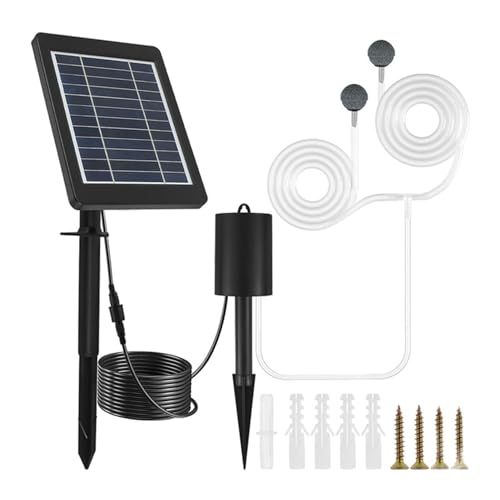 Bomba de aire solar impermeable IP55 con batería de 2200 mAh para pecera exterior
